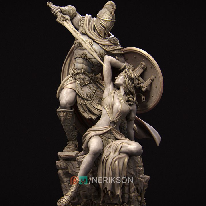 3D Printable Medusa and Perseus [presupported] by Nerikson